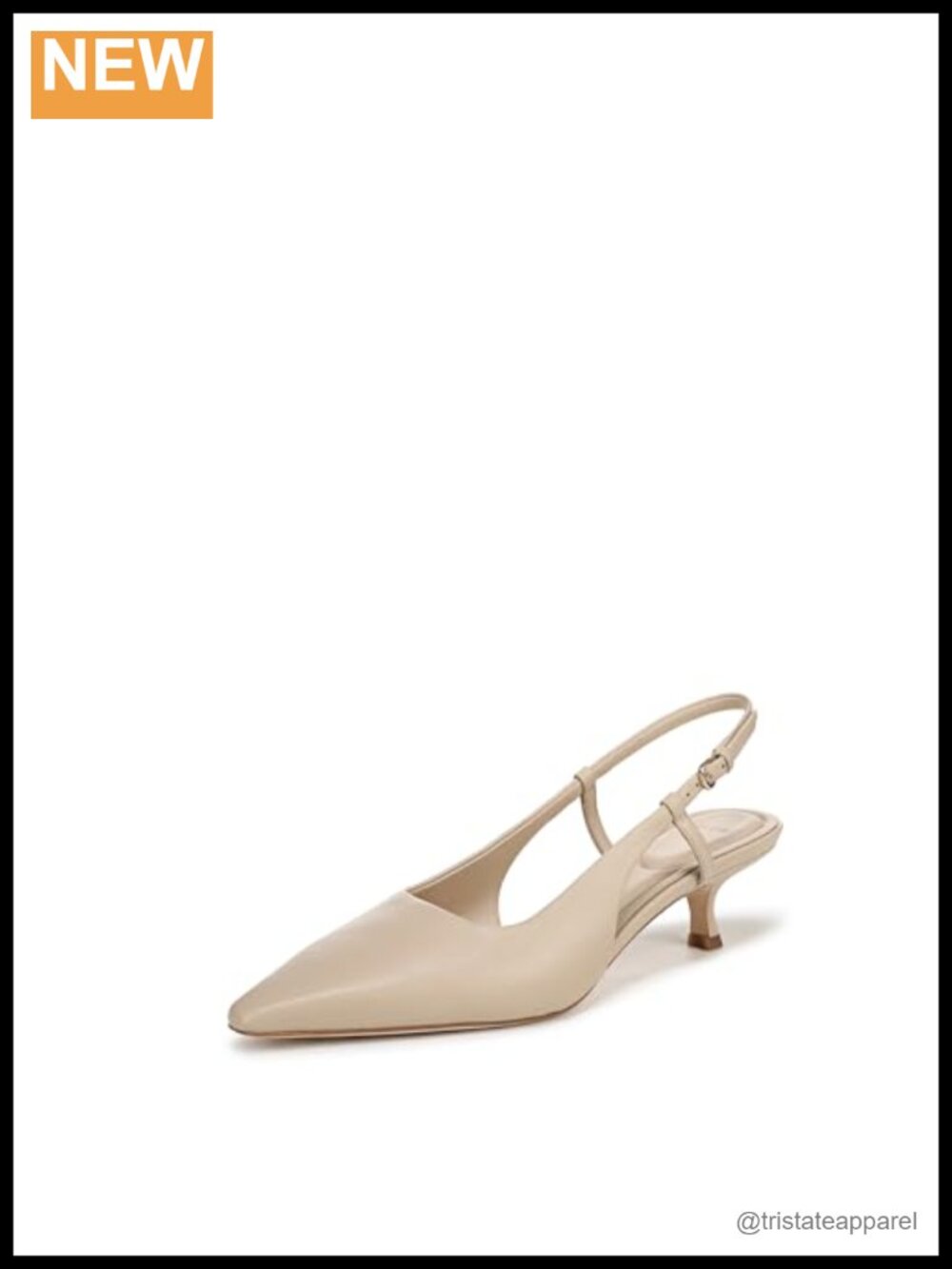 Vince Sena-b Slingback Kitten Heel Pump Leather Upper